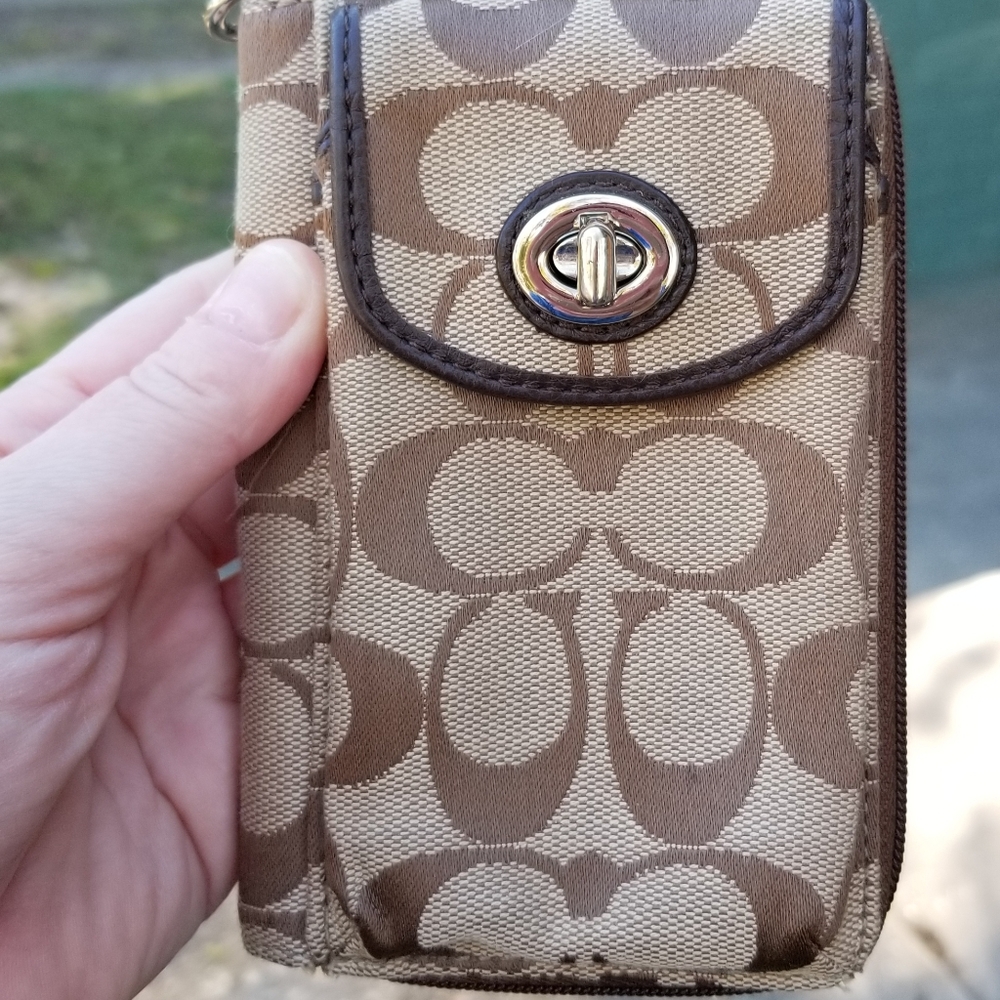 Coach cellphone wristlet
